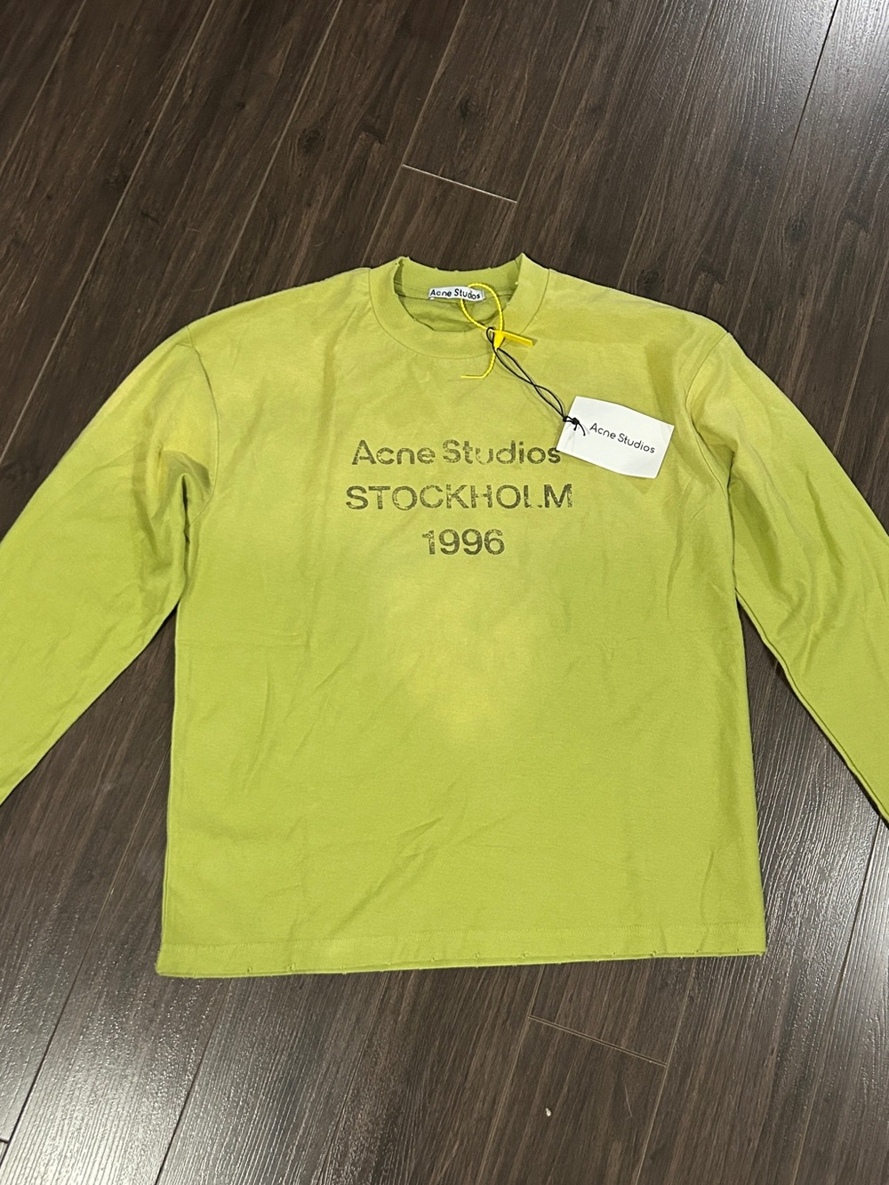 Acne Studios Kids Olive Green 'Stockholm 1996' Long Sleeve Tee